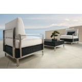 Elements Lounge Chair With Stainless Steel Arms and Back - Lifestyle 2 
