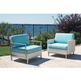 Elements Lounge Chair With Stainless Steel Arms and Back - Lifestyle 1