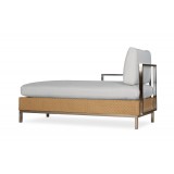 Elements Right Arm Chaise With Stainless Steel Arm And Back - Angle