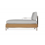 Elements Right Arm Chaise With Stainless Steel Arm And Back - Angle