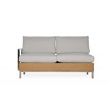 Elements Right Arm Settee With Stainless Arm and Back - Front