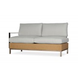 Elements Right Arm Settee With Stainless Arm and Back 