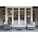 Elements Settee with Loom Arms and Back - Lifestyle