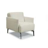 Eros Chair In Leather Light Grey