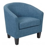 Ethan Tub Chair in Blue Denim Fabric