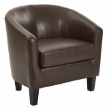 Ethan Tub Chair in Cocoa Vinyl Fabric