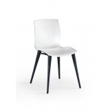 Evalyn Chair With All White Seat In Anthracite - Front