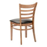 European Beechwood Wood Dining Chair - FLS-05S - Back Walnut with Cushion