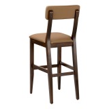 45" European Beechwood Wood Barstool - FLS-21B - Back