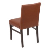 European Beechwood Wood Dining Chair - Brown - Back