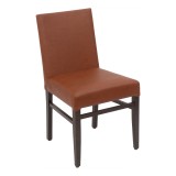 European Beechwood Wood Dining Chair - Brown - Front