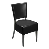 European Beechwood Wood Dining Chair - Black - Front