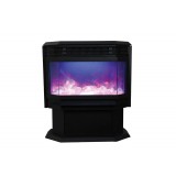 Sierra Flame 34" Wall Mount / Flush Mount Fireplace - Orange and Yellow Flame and Salt