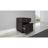Furnitech FT16PDG 2 Drawer Contemporary Rolling Pedestal -Side Open