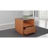 Furnitech 23" Transitional TV Media Console - Cherry Open