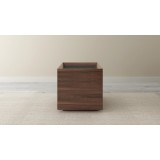 Furnitech 24" Single Drawer Contemporary Walnut End Table - Front
