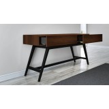 Furnitech Signature 63" Mid-Century Modern Console Table in Cognac - Open