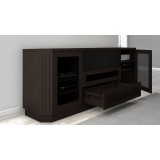 Furnitech Signature Collection Transitional TV Console in Wenge - Perspective