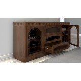Furnitech Signature Collection Transitional TV Console in Cognac - Perspective