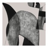 Happiness 2 Abstract Ink Print Wall Décor  - Close-Up