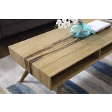 Azara Tiger Coffee Table With Tiger Exotic Inlay - Table Top