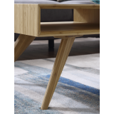 Azara Tiger Coffee Table With Tiger Exotic Inlay - Table Edge