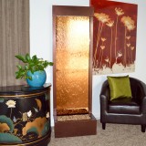 Gardenfall Bronze Mirror and Dark Copper Floor Fountain - 
