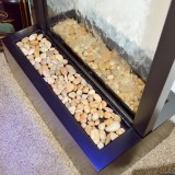 Gardenfall Clear Glass and Black Oxide Frame Floor Fountain - 