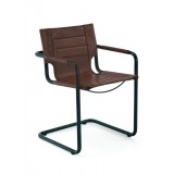 Gianni Arm Chair (Camel) - White BG