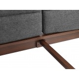 Greenington Park Avenue Queen Platform Bed with Fabric - Ruby - Bed Frame Close-Up