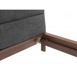 Greenington Park Avenue King Platform Bed with Fabric - Ruby - Bed Frame Edge