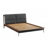Greenington Park Avenue King Platform Bed with Fabric - Ruby - Angled without Cushion