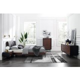 Greenington Park Avenue Cal King Platform Bed with Fabric - Ruby - Lifestyle 3