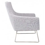 Kendrick Chair Light Grey Fabric - Side
