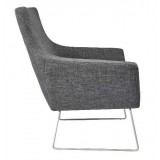 Kendrick Chair Charcoal Grey Fabric - Side