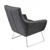 Kendrick Chair Charcoal Grey Fabric - Back