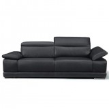Grace Electric Motion Loveseat With Manual Adjustable Neck Rest Cushions In Dark Grey - Folded