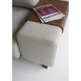 Grand D.E.L. Sofa in Mixed Dance Natural Fabric and Black Wood Legs - Corner Edge