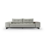 Grand D.E.L. Sofa in Mixed Dance Natural Fabric and Black Wood Legs - Front