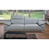 Greta Sofa Medium With Adjustable Neck Rest & Arm Cushions Grey