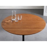 Greenington Soho 36" Round Table - Amber - Top Angled
