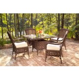 Haven 47" Square Umbrella Dining Table - Lifestyle