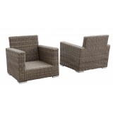Coronado Wicker Club Chair With Cushions - Front and Back without Cushion