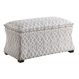 Hourglass Storage Ottoman - Abby Geo Grey 