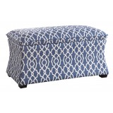 Hourglass Storage Ottoman - Abby Geo Blue