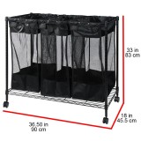  Triple Storage Organizer and Laundry Sorter - Dimensions