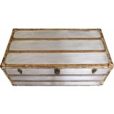 Steamer Trunk Coffee And Side Tables Set - Chest Closed