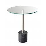 Blythe End Table - Steel - Black Marble