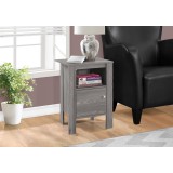 Accent Table Night Stand With Storage - Grey
