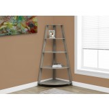Dark Taupe Corner Accent Etagere